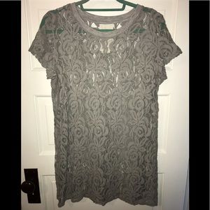 Paper Crane Grey Lace Dress